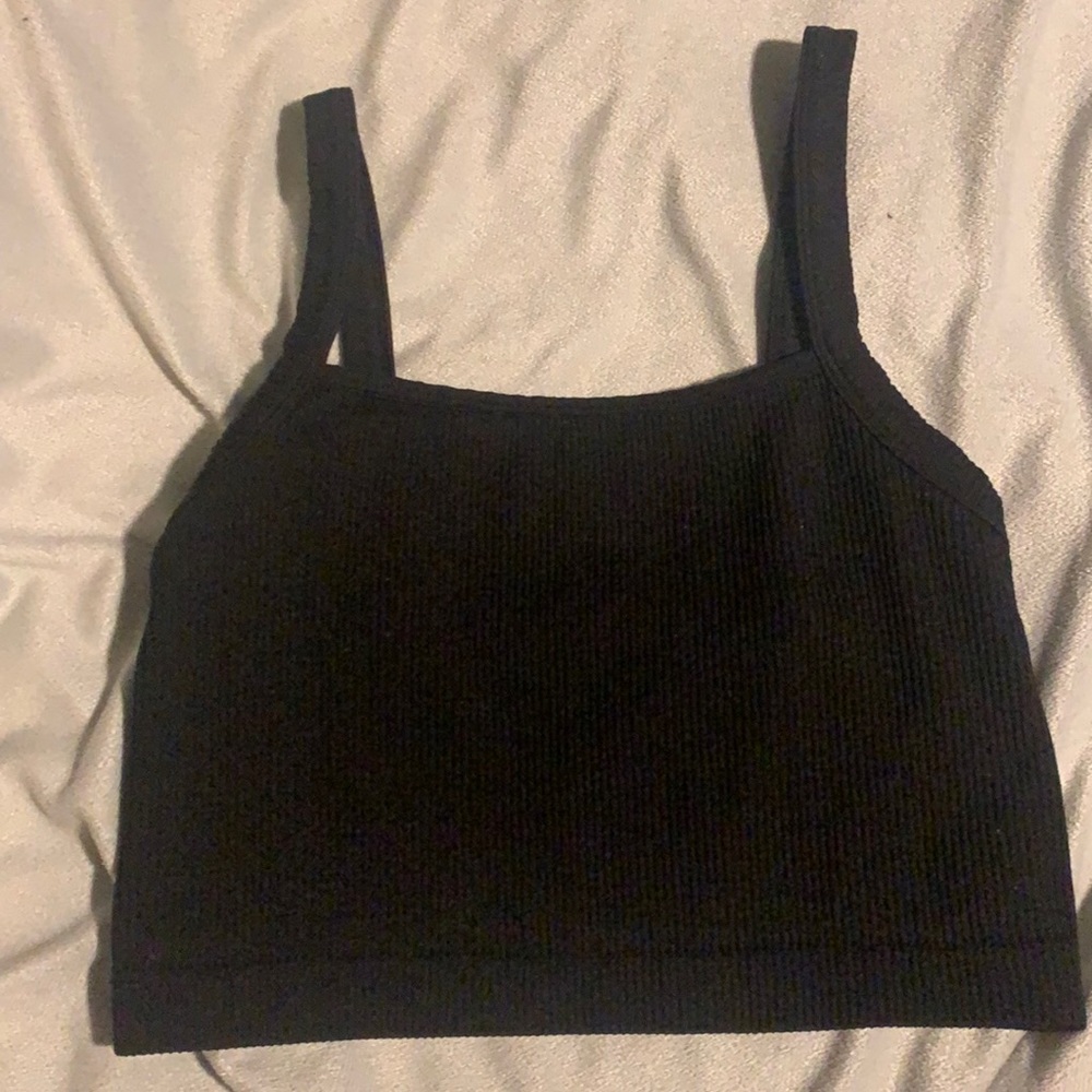 Black Colsie seamless ribbed top